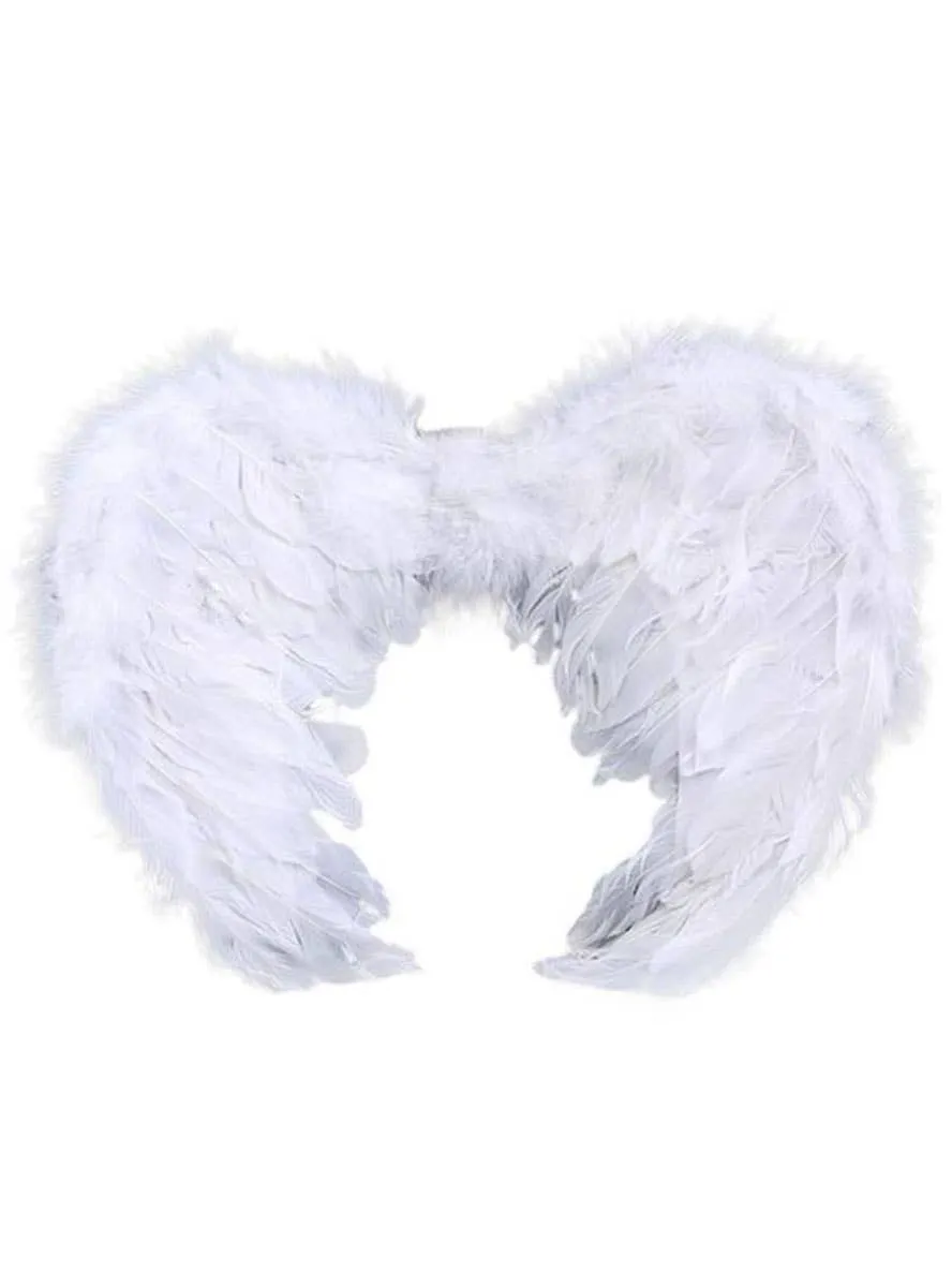 Celestial White Feather Angel Costume Wings