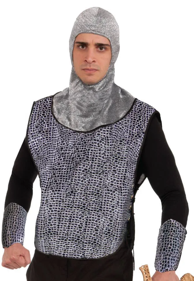 Chain-Mail Mens Medieval Knight Costume  Kit