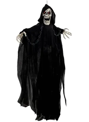 Chained Grim Reaper Animated Hanging Halloween Decoration