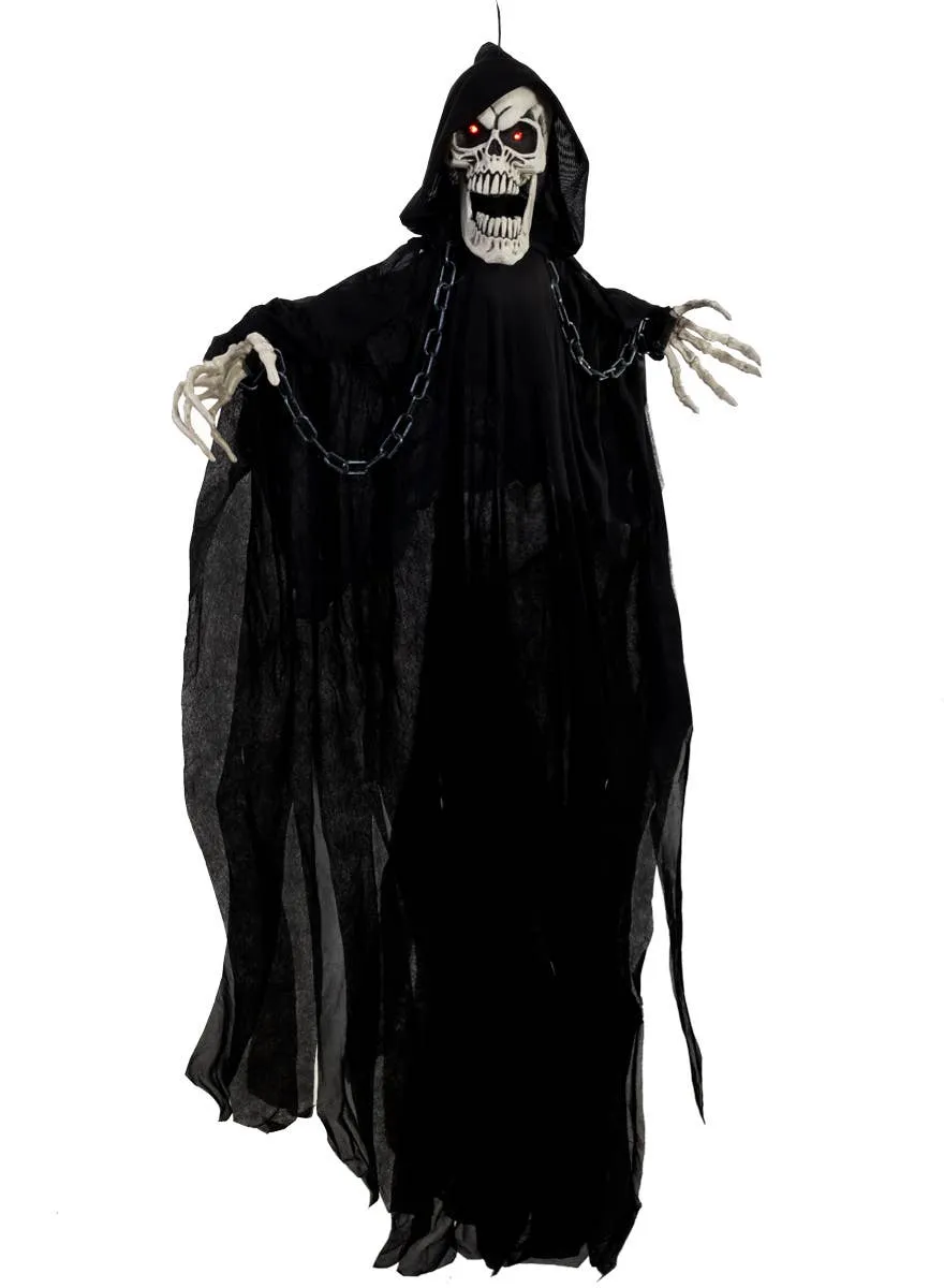 Chained Grim Reaper Animated Hanging Halloween Decoration