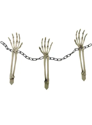 Chained Skeleton Arm Garden Stakes Halloween Decoration