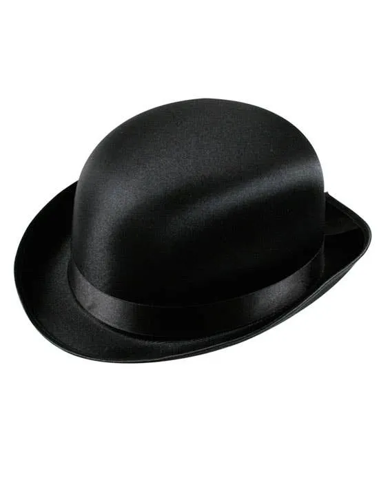 Charlie Chaplin Black Satin Bowler Hat