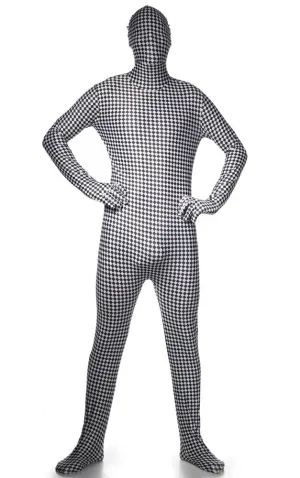 Checker Flag Adults Basic Skin Suit Costume