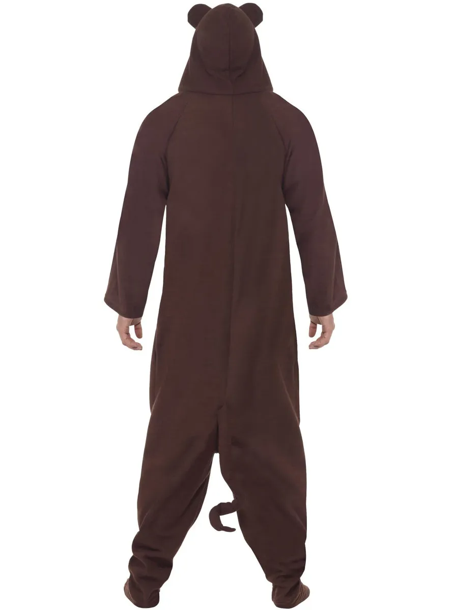 Cheeky Brown Monkey Adults Costume Onesie