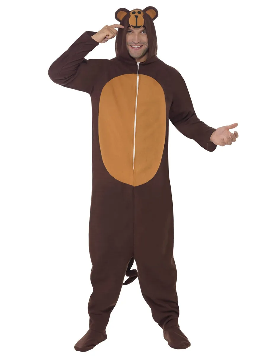 Cheeky Brown Monkey Adults Costume Onesie