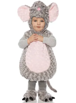 Cheeky Grey Mouse Kids Plush Belly Costume