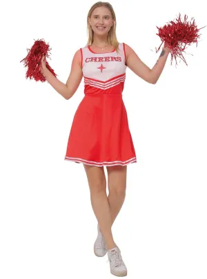 Cheeky Red and White Cheerleader Womens Costume