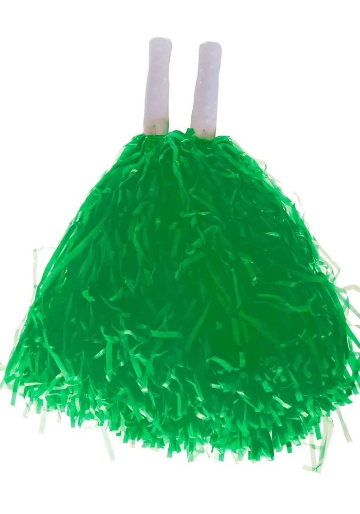 Cheerleader Green Pom Poms Costume Accessory