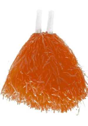 Cheerleader Orange Pom Poms Costume Accessory