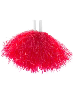 Cheerleader Red Pom Poms Costume Accessory