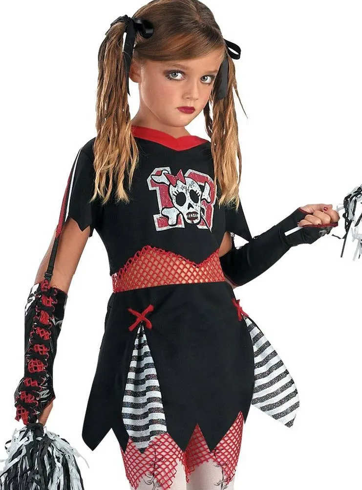 Cheerless Leader Tween Girls Cheerleader Halloween Costume