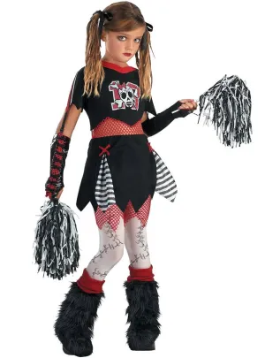 Cheerless Leader Tween Girls Cheerleader Halloween Costume