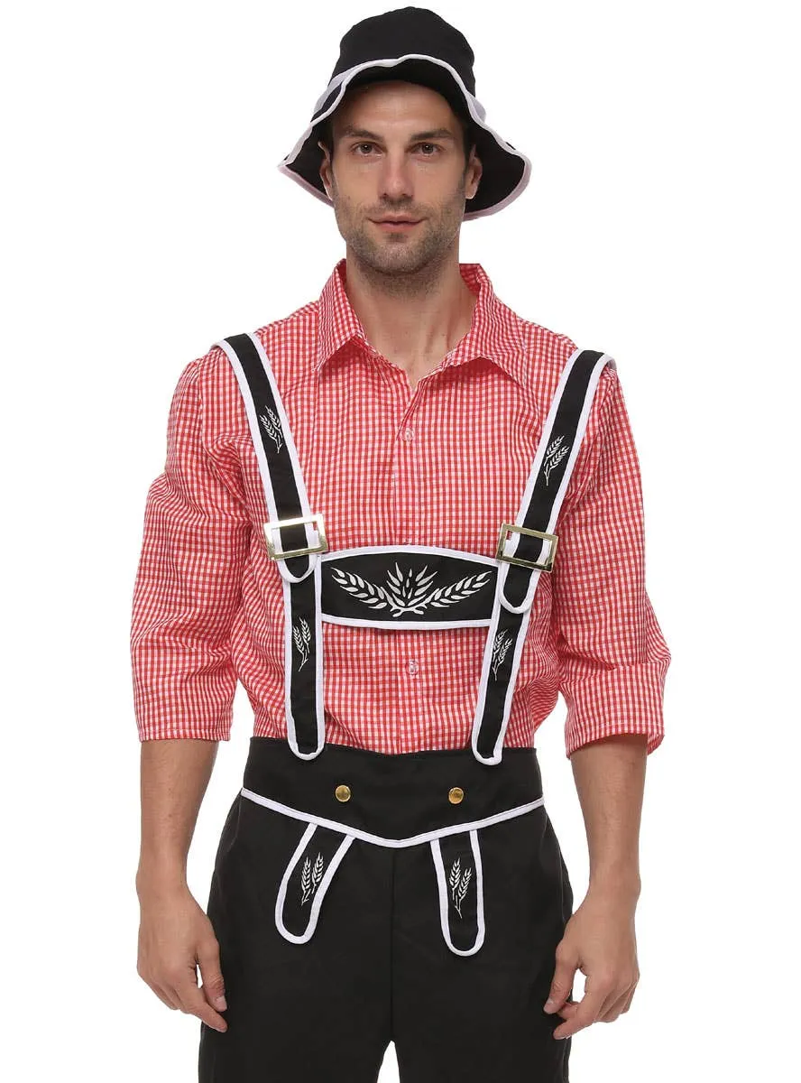 Chequered Bavarian Mens Oktoberfest Costume