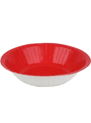 Cherry Red 18cm 20 Pack Paper Party Bowls