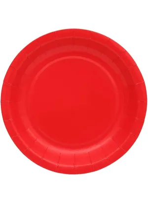 Cherry Red 20 Pack 18cm Round Paper Plates