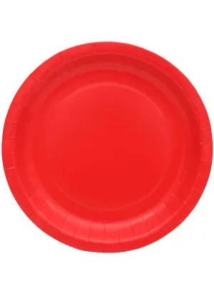 Cherry Red 20 Pack 23cm Round Paper Plates