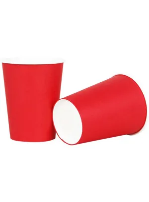 Cherry Red 20 Pack 266ml Paper Party Cups