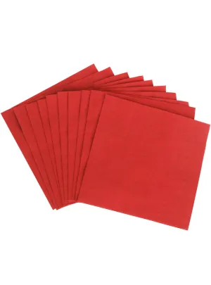Cherry Red 40 Pack Square 23cm Paper Party Napkins