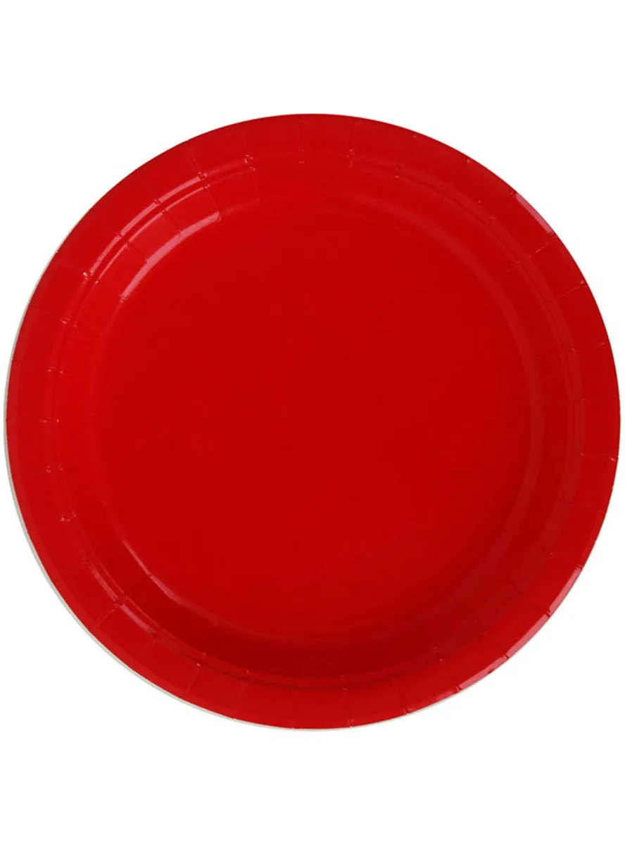 Cherry Red Large 23cm 20 Pack Paper Party Plates