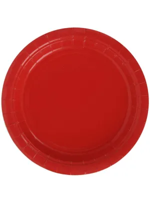 Cherry Red Small 18cm 20 Pack Paper Party Plates