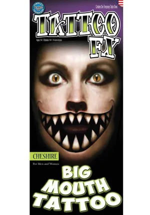 Cheshire Mouth Halloween Temporary Tattoo FX