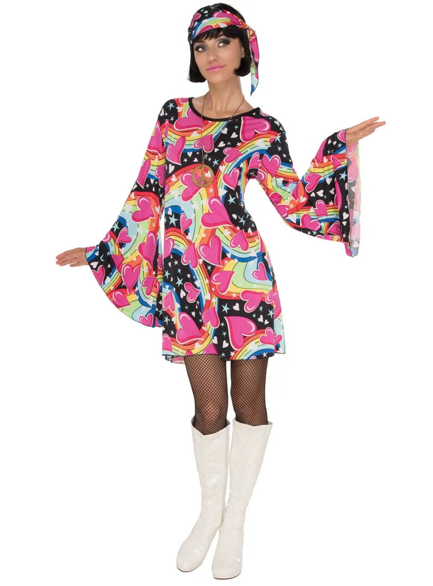 Chic 60s Womens Go-Go Girl Fancy Dress Costume
