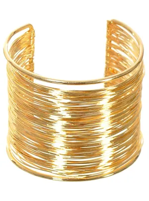 Chic Gold Wire 1970s Costume Wrist Cuff