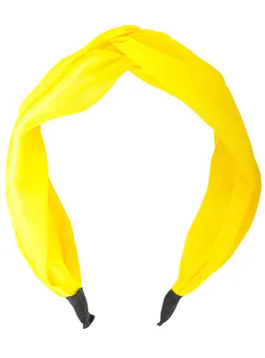 Chiffon Yellow Twist Costume Headband