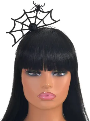 Chilling Black Spider Web Halloween Costume Headband