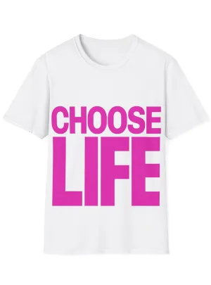Choose Life Pink Plus Size 80s Costume Shirt