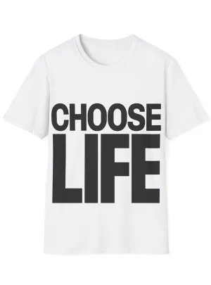 Choose Life White Plus Size 80s Costume Shirt