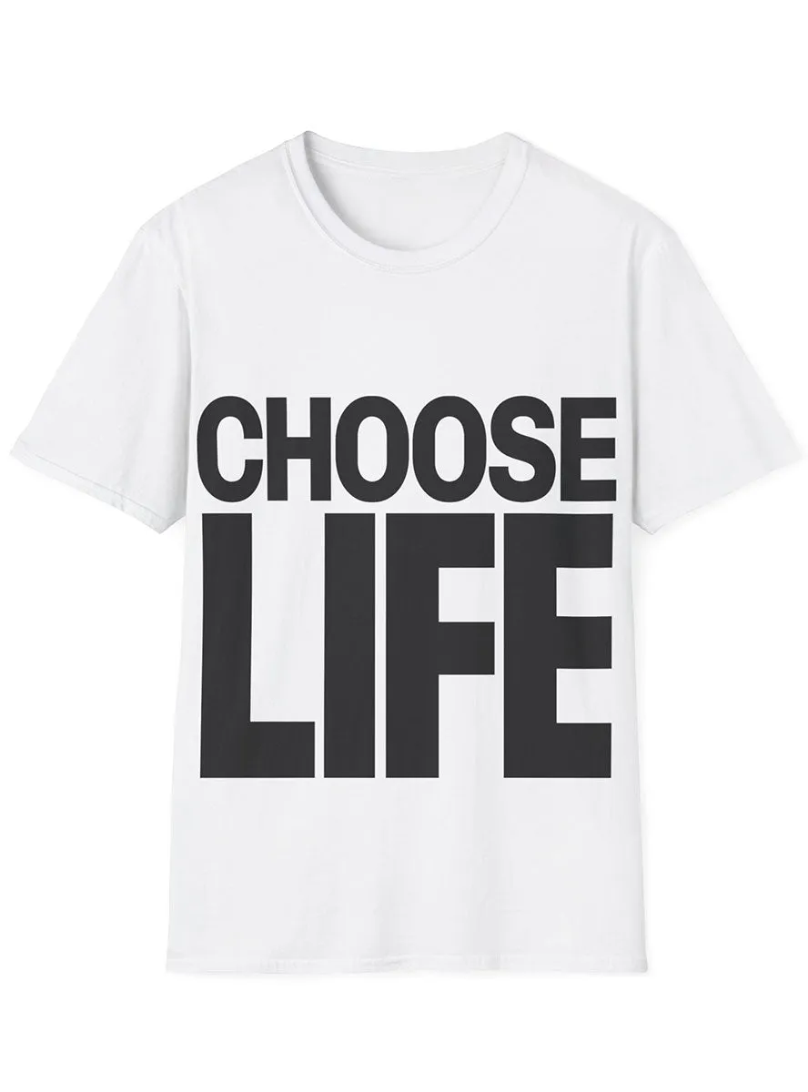 Choose Life White Plus Size 80s Costume Shirt