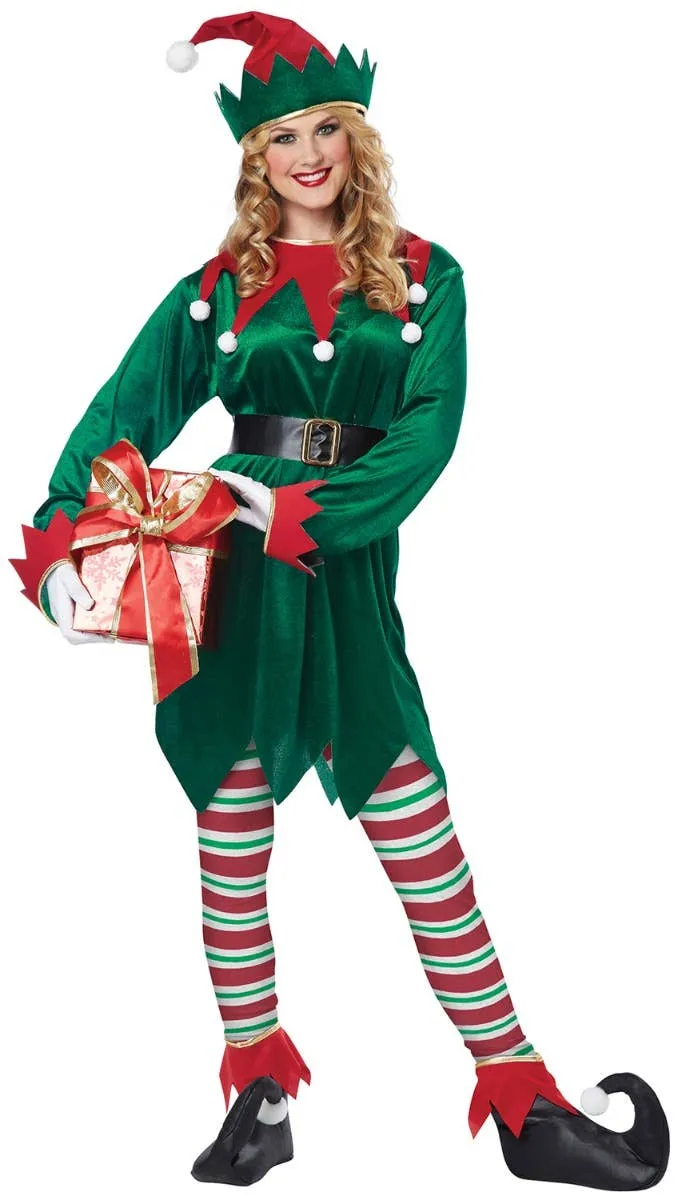 Christmas Elf Adults Fancy Dress Costume