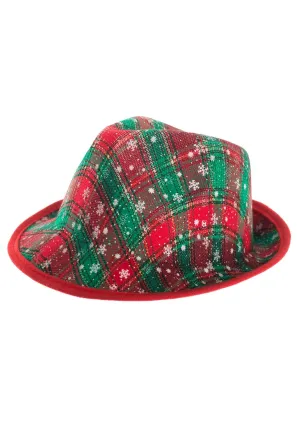 Christmas Red And Green Novelty Fedora Hat