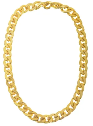 Chunky Gold Plastic Chain Costume Necklace