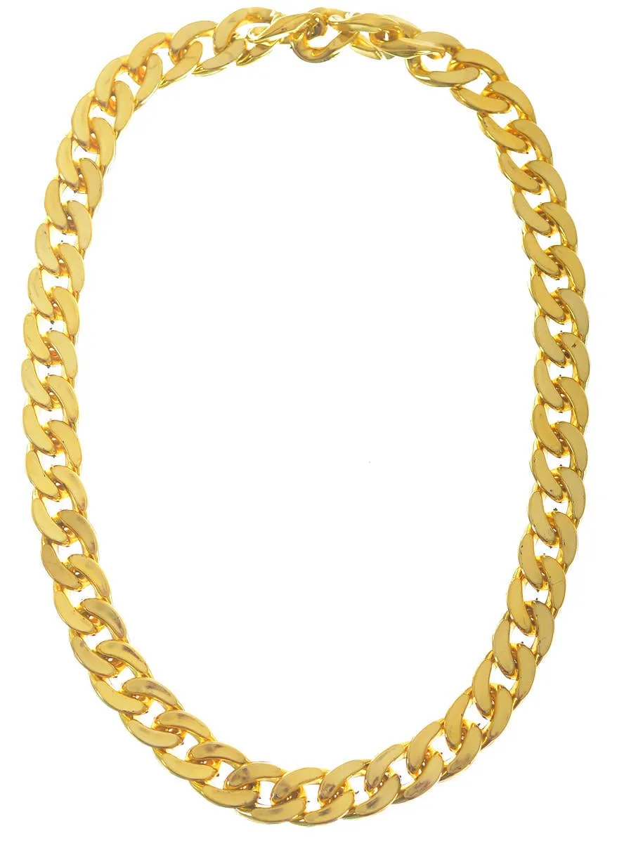 Chunky Gold Plastic Chain Costume Necklace