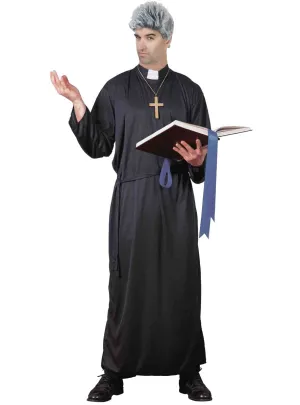 Churchly Mens Plus Size Priest Fancy Dress Costume