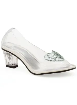 Cinderella Womens Clear Glass Look Costume Shoes
