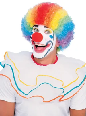 Circus Clown Adults Rainbow Afro Costume Wig