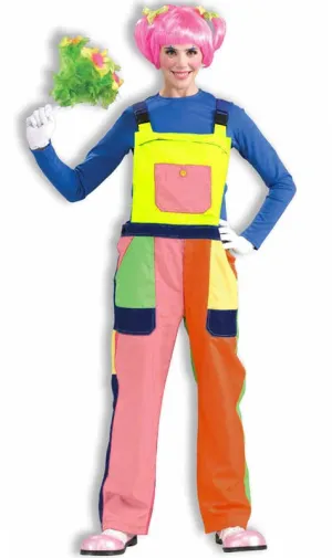 Circus Clown Womens Deluxe Costume Overalls