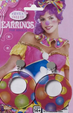 Circus Sweetie Womens Costume Earrings