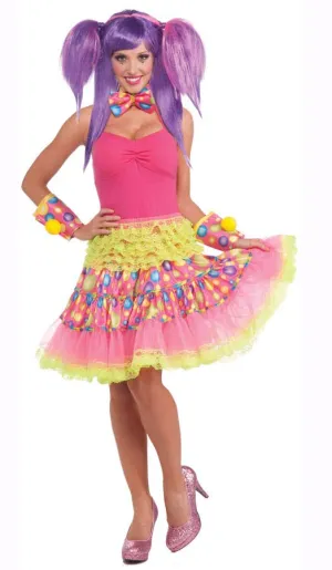 Circus Sweetie Womens Rainbow Ruffled Skirt
