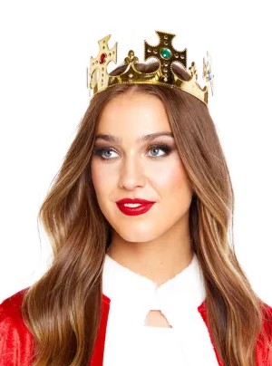Classic Adults Gold Jewelled Costume Crown