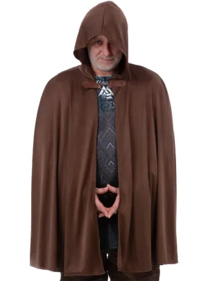 Classic Adults Hooded Brown Costume Cape