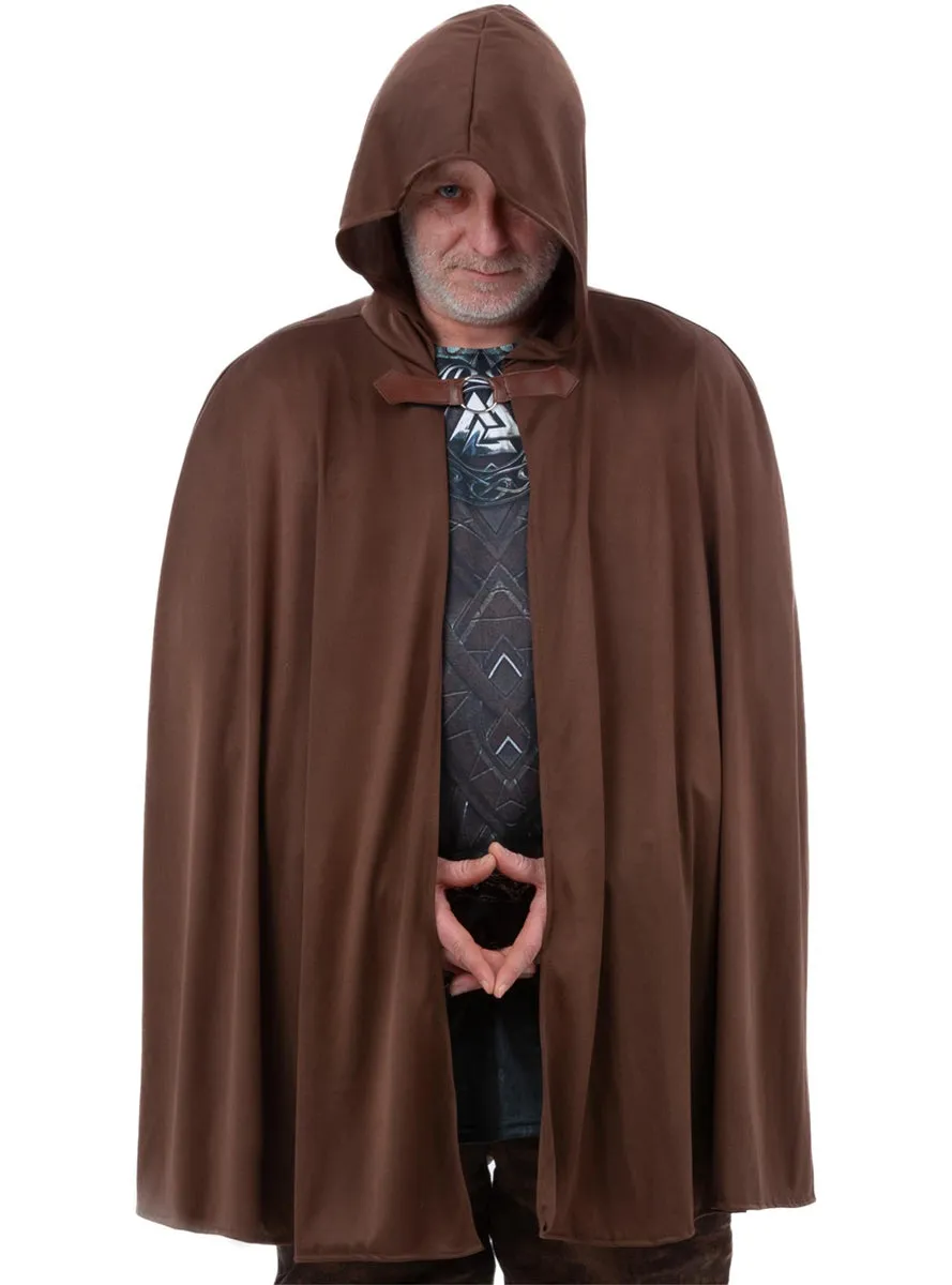 Classic Adults Hooded Brown Costume Cape