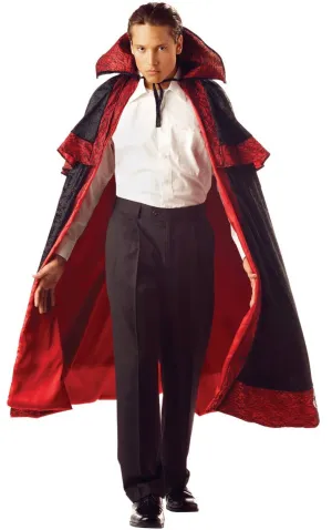 Classic Black and Red Dracula Vampire Halloween Cape