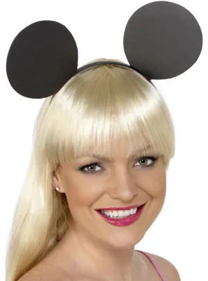 Classic Black Cartoon Mouse Ears Headband