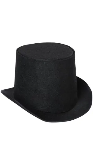Classic Black Feltex Adults Costume Top Hat
