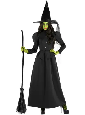 Classic Black Wicked Witch Womens Halloween Costume