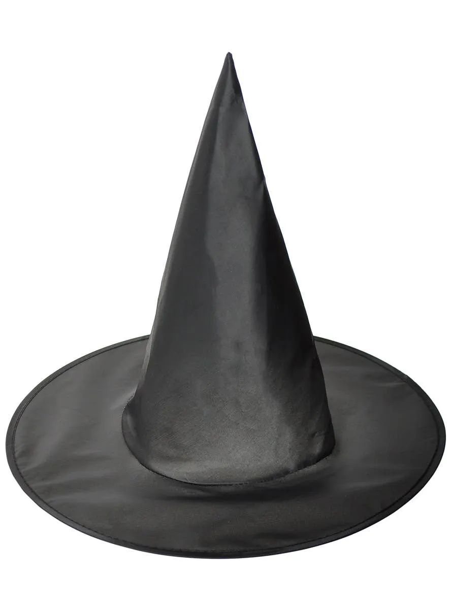 Classic Black Wide Brim Halloween Witch Hat